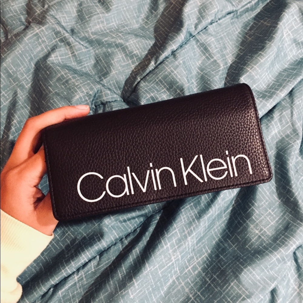 Calvin Klein boldly written black wallet